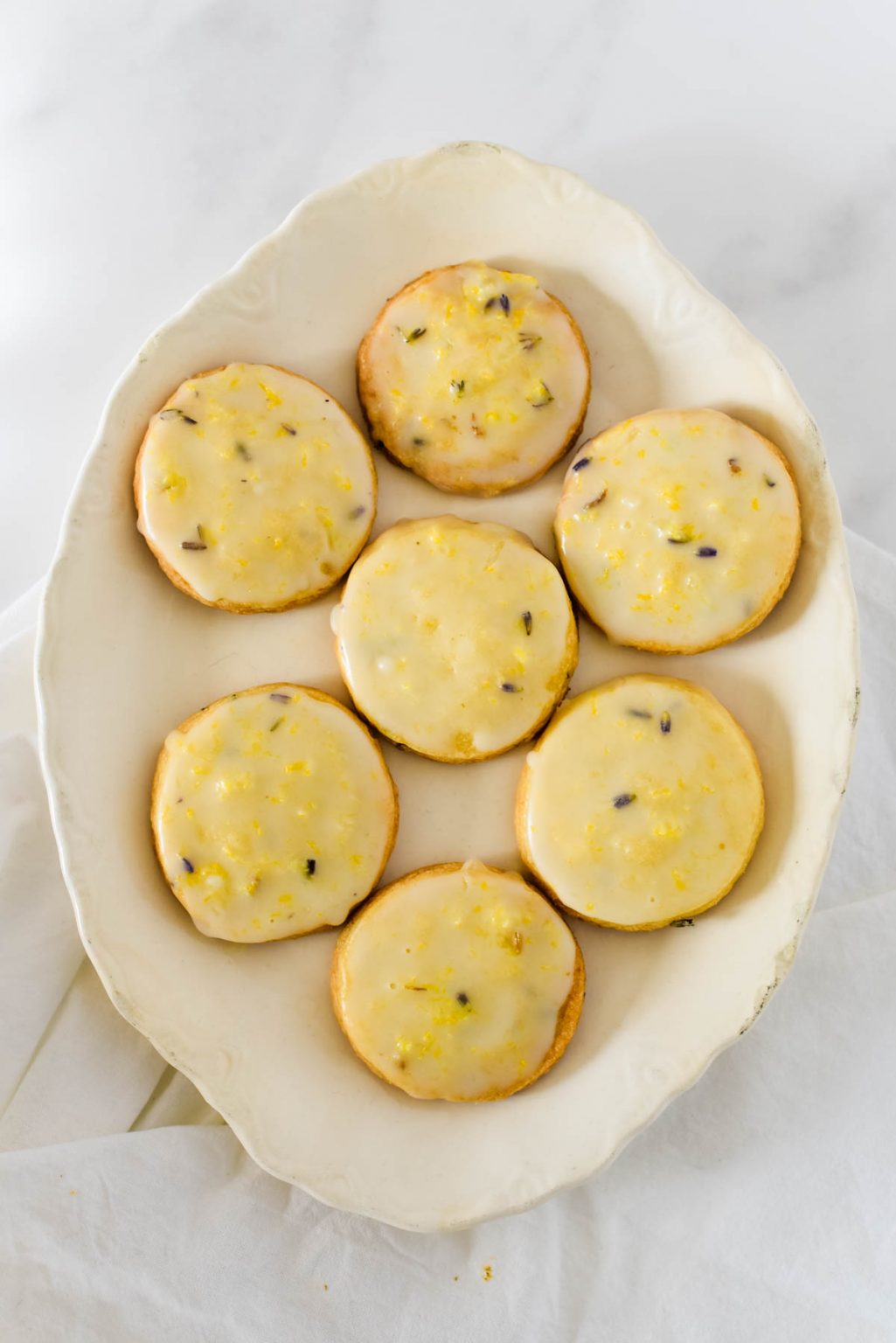 Iced Lemon Lavender Cookies - The Gingered Whisk