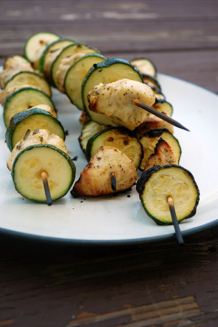 Skewers of Rosemary Chicken and Zucchini