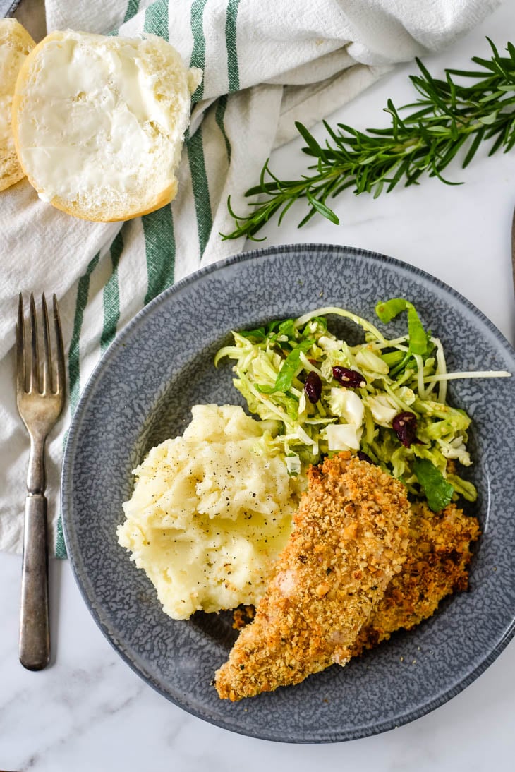 Rosemary and Walnut Crusted Chicken Strips