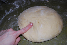 testing proofing of dough