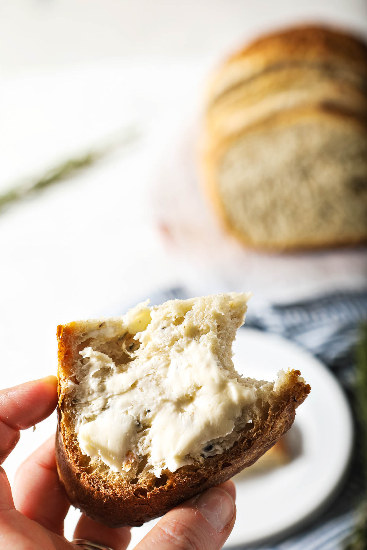 Rosemary Sourdough Bread with Toasted Wheat Germ