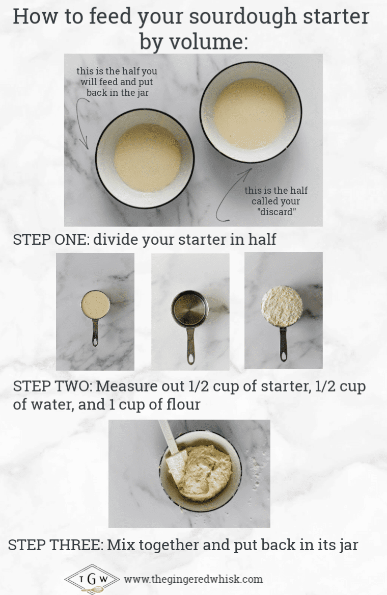 Feeding your sourdough starter