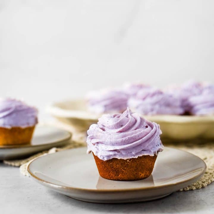 earl grey cupcakes with lavender buttercream frosting