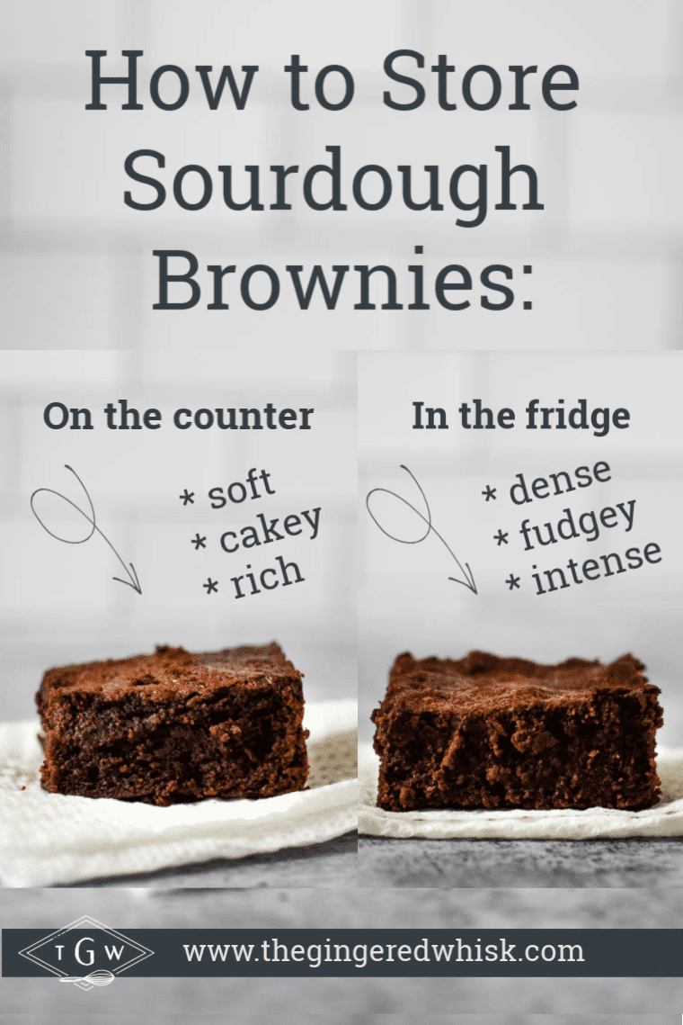 image showing differences in storage for brownies
