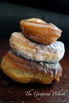 three donuts stacked 