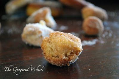 close up image of sourdough donut holes