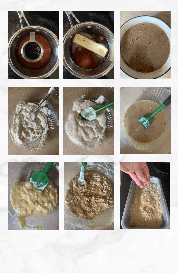 collage showing images of steps of recipe