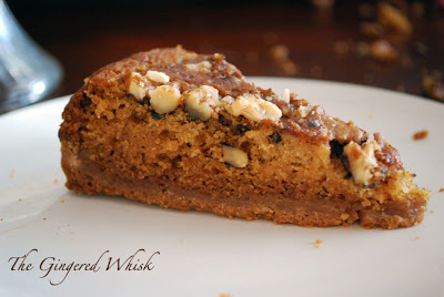 slice of Armenian Nutmeg Cake white plate