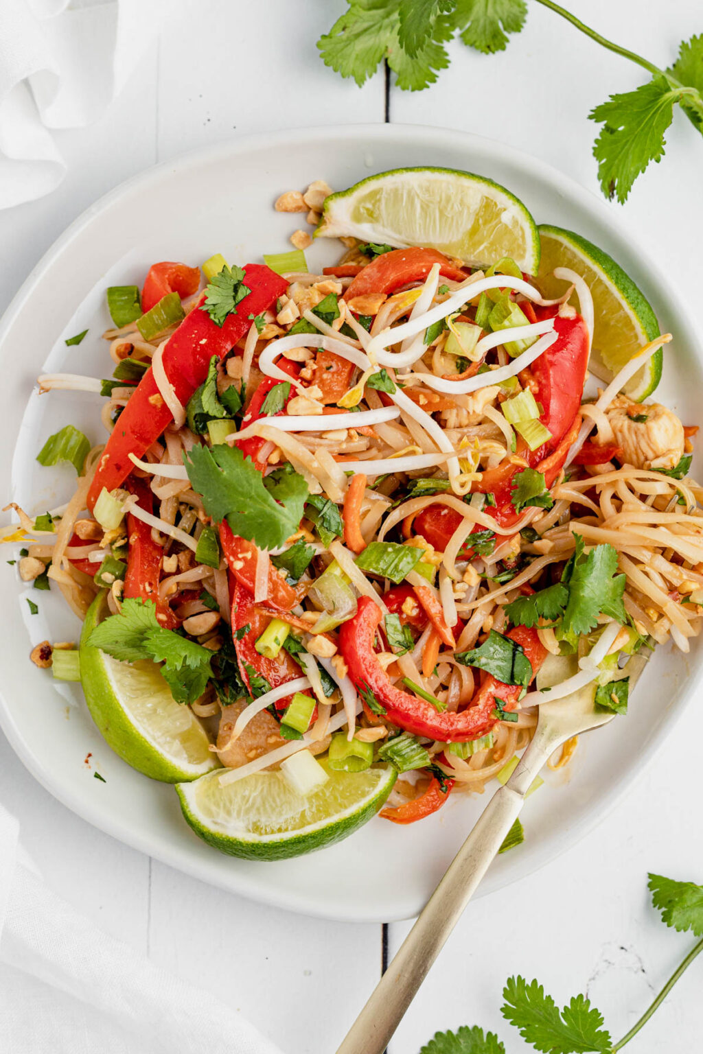 30 Minute Chicken Pad Thai Recipe - The Gingered Whisk