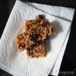 no bake energy bars stacked on paper towel