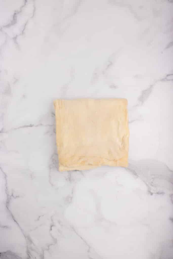 dough folded into thirds