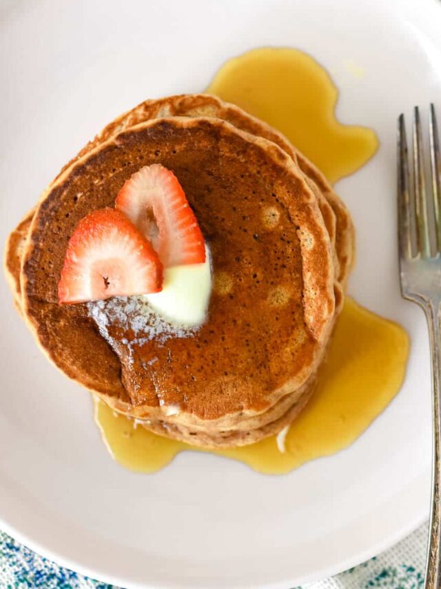 Easy Valentine’s Day Breakfast: Strawberry Pancakes with Brown Butter!