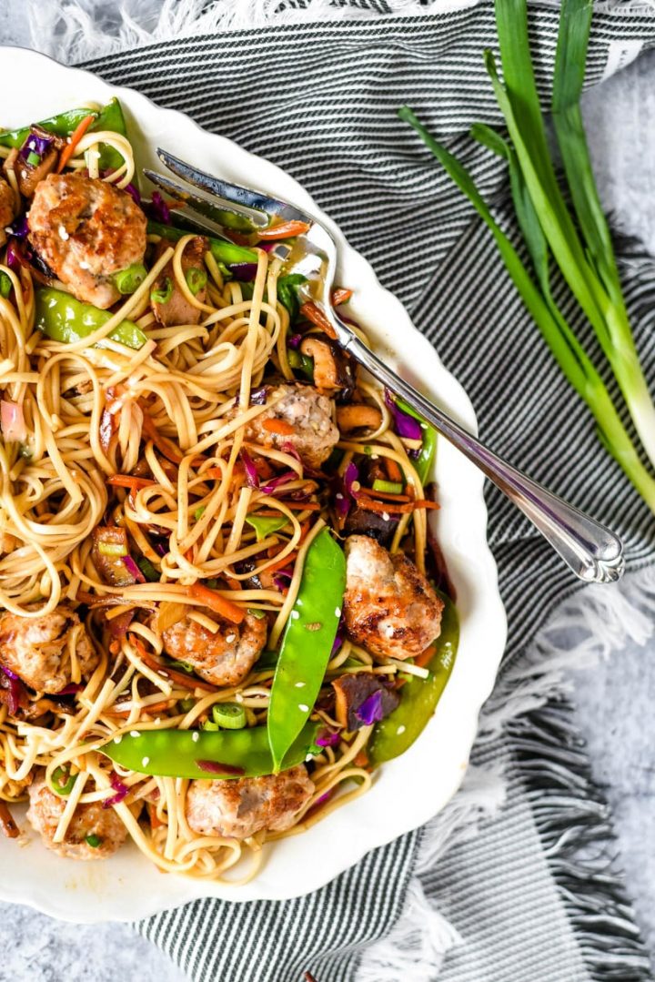 Ginger Pork Meatball Stir Fry The Gingered Whisk