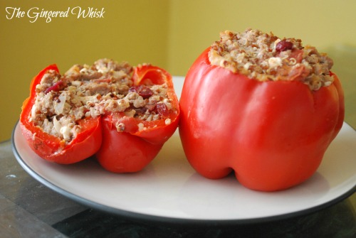 Turkey Quinoa Stuffed Peppers