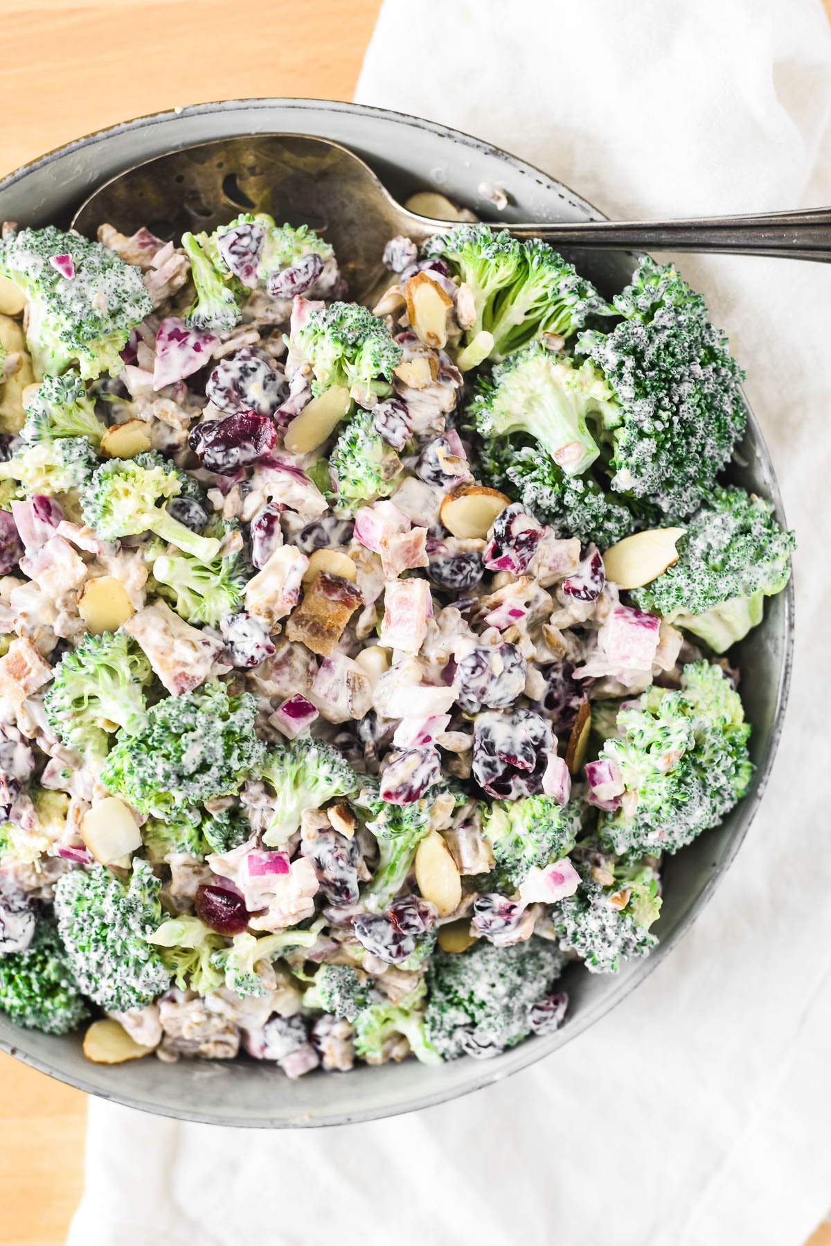 broccoli salad in bowl