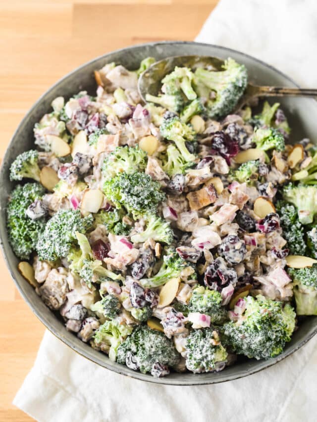 FlavorPacked NoMayo Broccoli Salad! The Gingered Whisk