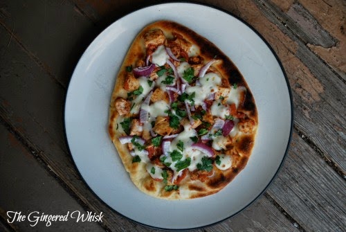 chicken tikka masala pizza made with naan