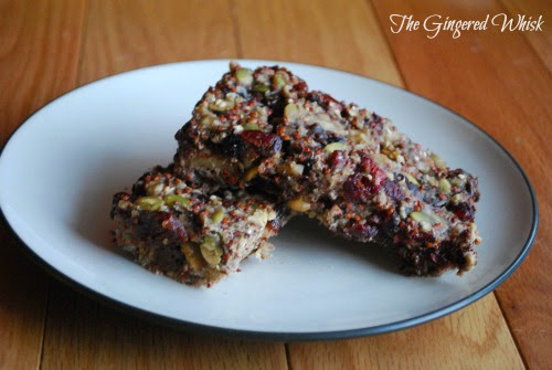 two sourdough granola bars on plate