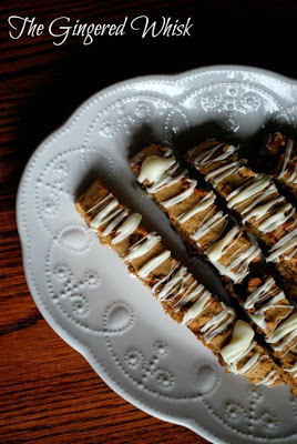 cinnamon biscotti on platter