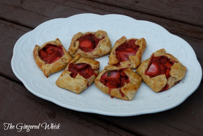 Current Alt: 6 strawberry galettes on white plate