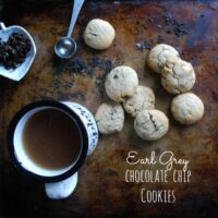 chocolate chip cookies with earl grey tea