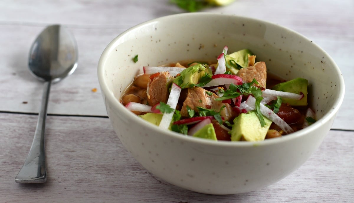 Easy Slow Cooker Pork Posole The Gingered Whisk