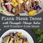 Flank Steak Tacos with Pineapple Mango Salsa