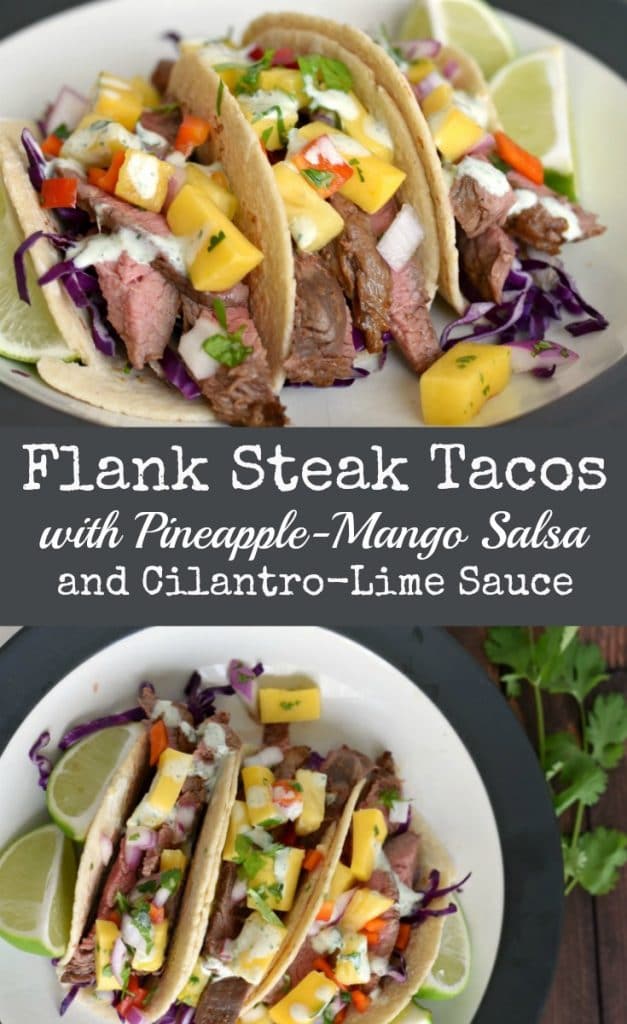 Flank Steak Tacos Recipe with PineappleMango Salsa