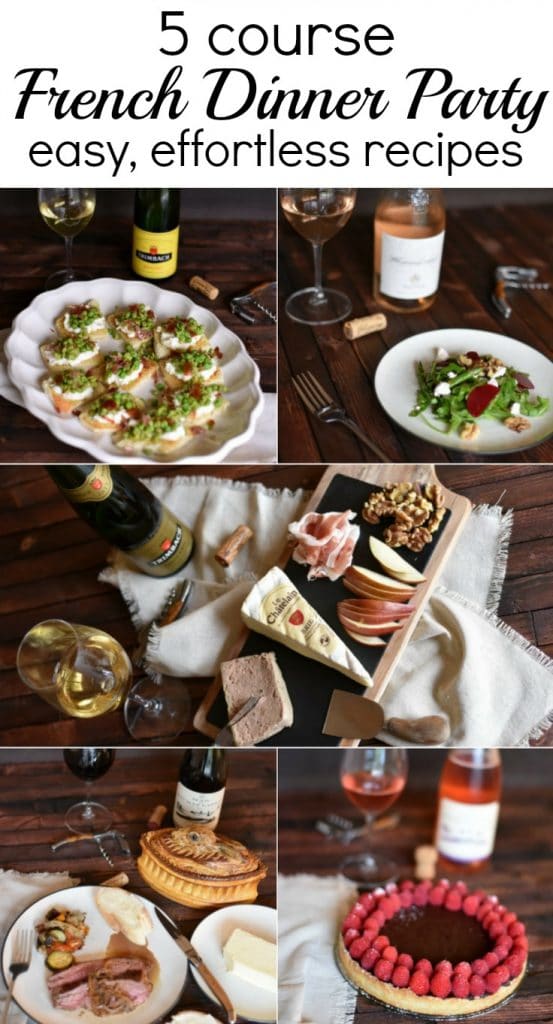 How to host an easy 5 course french dinner party with menu and wine pairings
