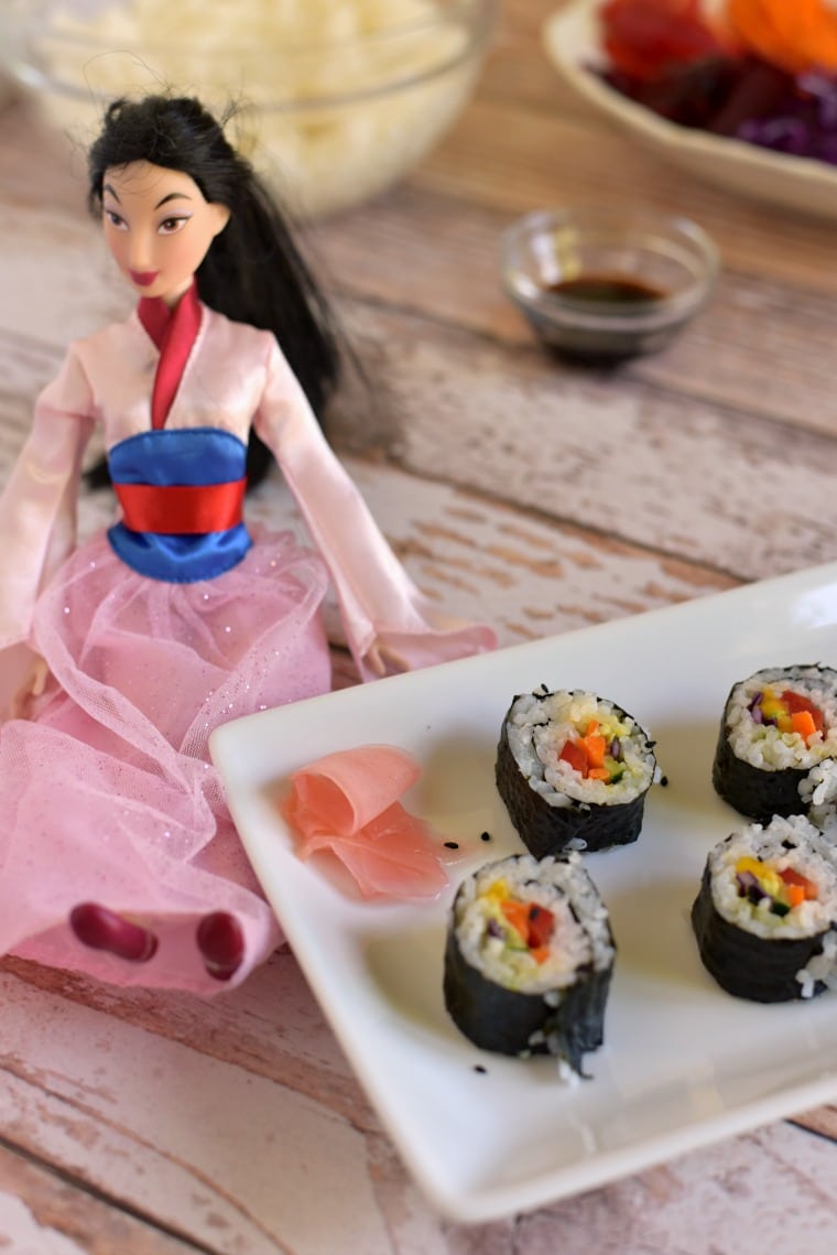 Kid Friendly Sushi Recipe - Inspired by Princess Mulan