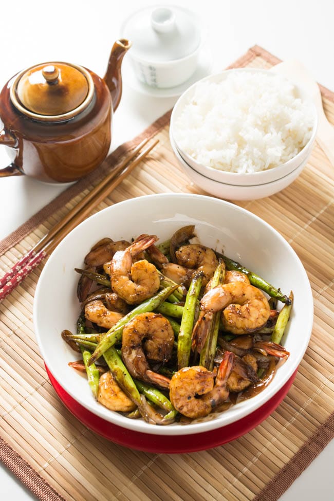 Shrimp and Asparagus Stir Fry