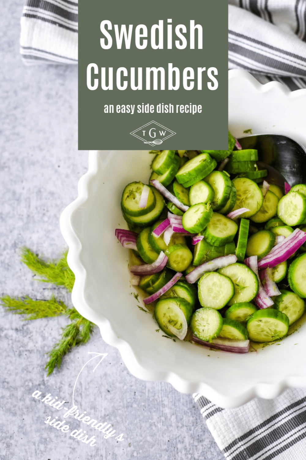 Swedish Cucumber Dill Salad The Gingered Whisk