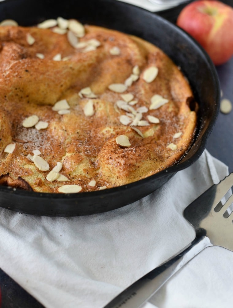 Skillet with Apple Dutch Baby and Spatula
