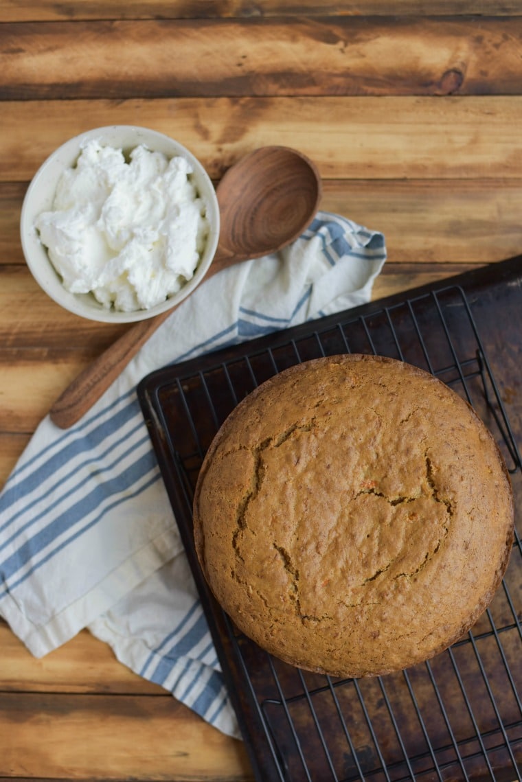 Carrot Cake with Whipped Cream 