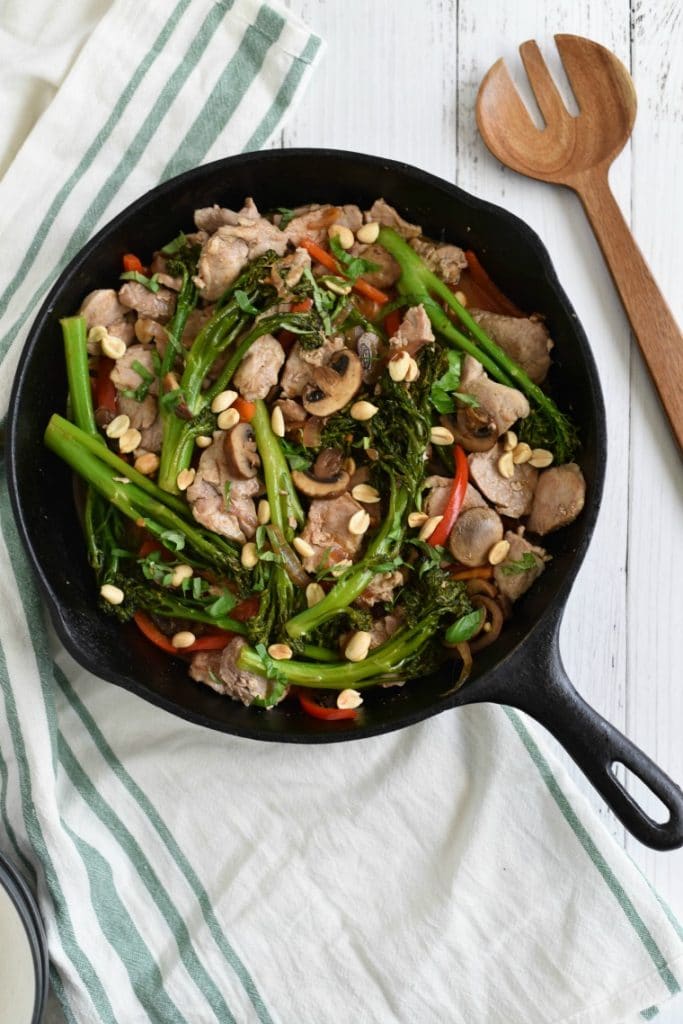 Thai Stir Fry with Pork and Broccolini The Gingered Whisk