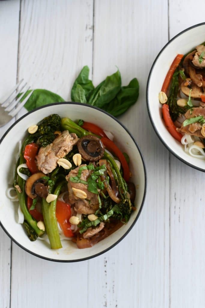 Thai Stir Fry with Pork and Broccolini The Gingered Whisk