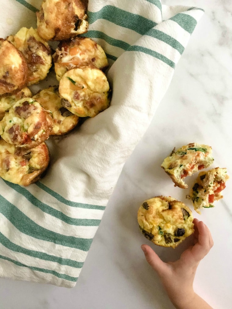 Simple Cheesy Veggie & Egg Muffins {kid-friendly} - Chocolate Slopes®