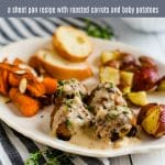 Sheet Pan Spiced Pork Meatballs in Almond Sauce with Roasted Vegetables