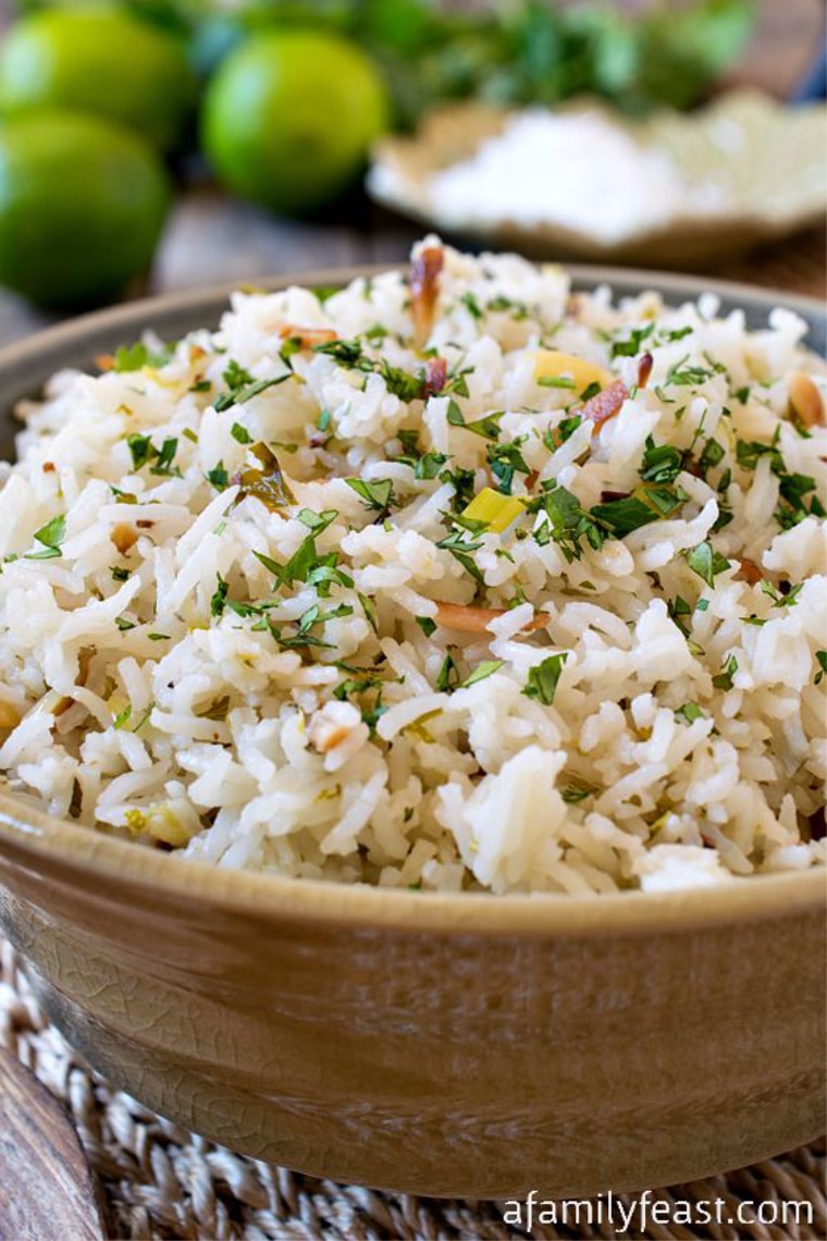 coconut rice in bowl