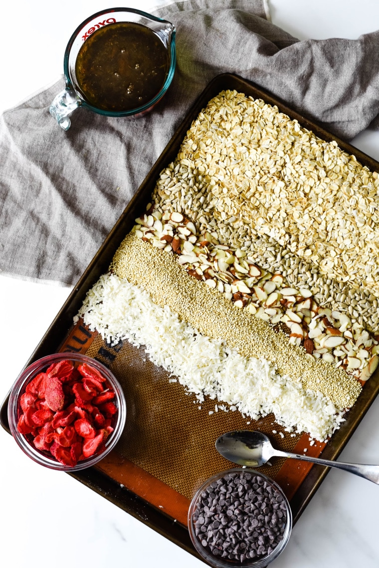 ingredients needed to make homemade granola