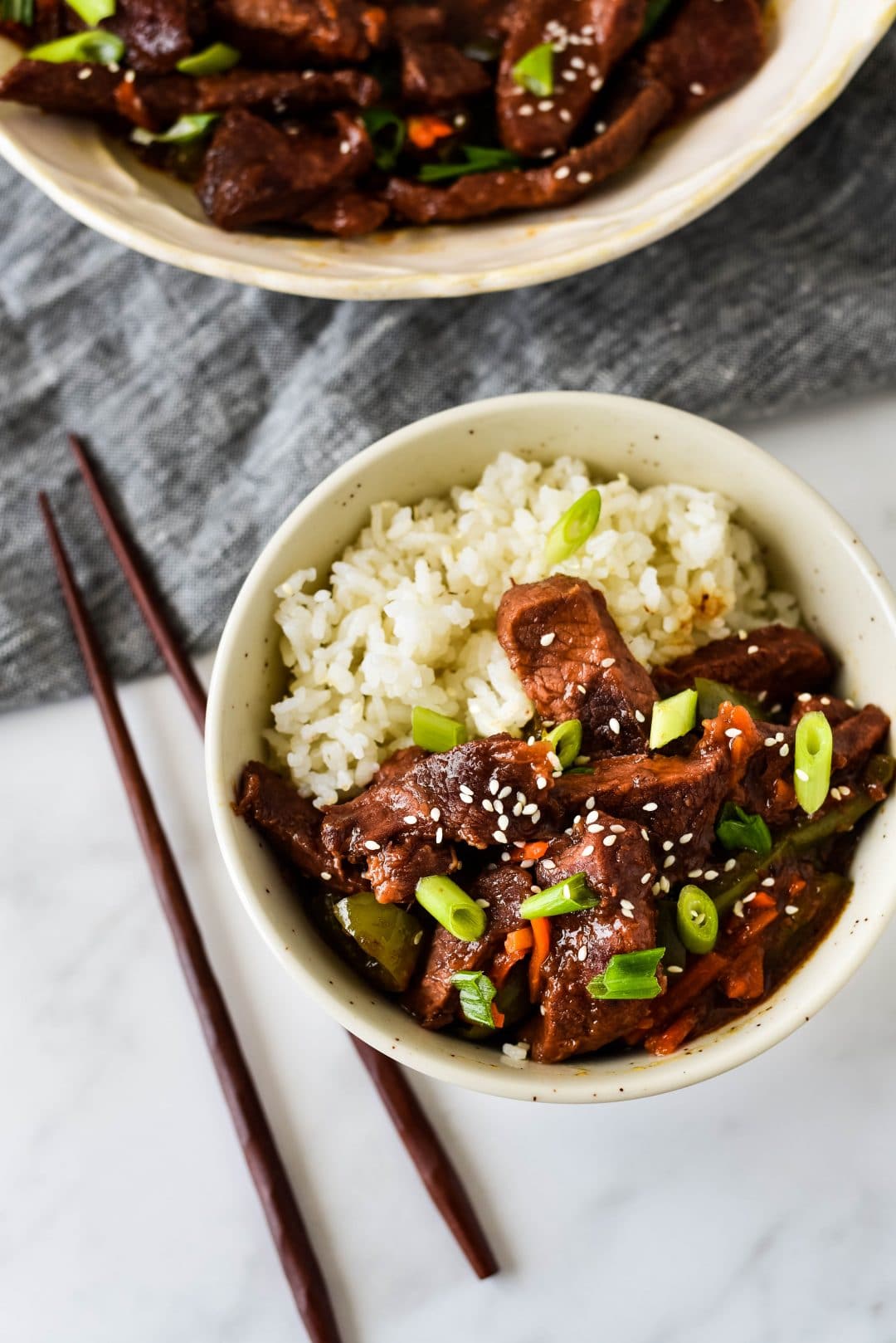 Slow Cooker Mongolian Beef - The Gingered Whisk