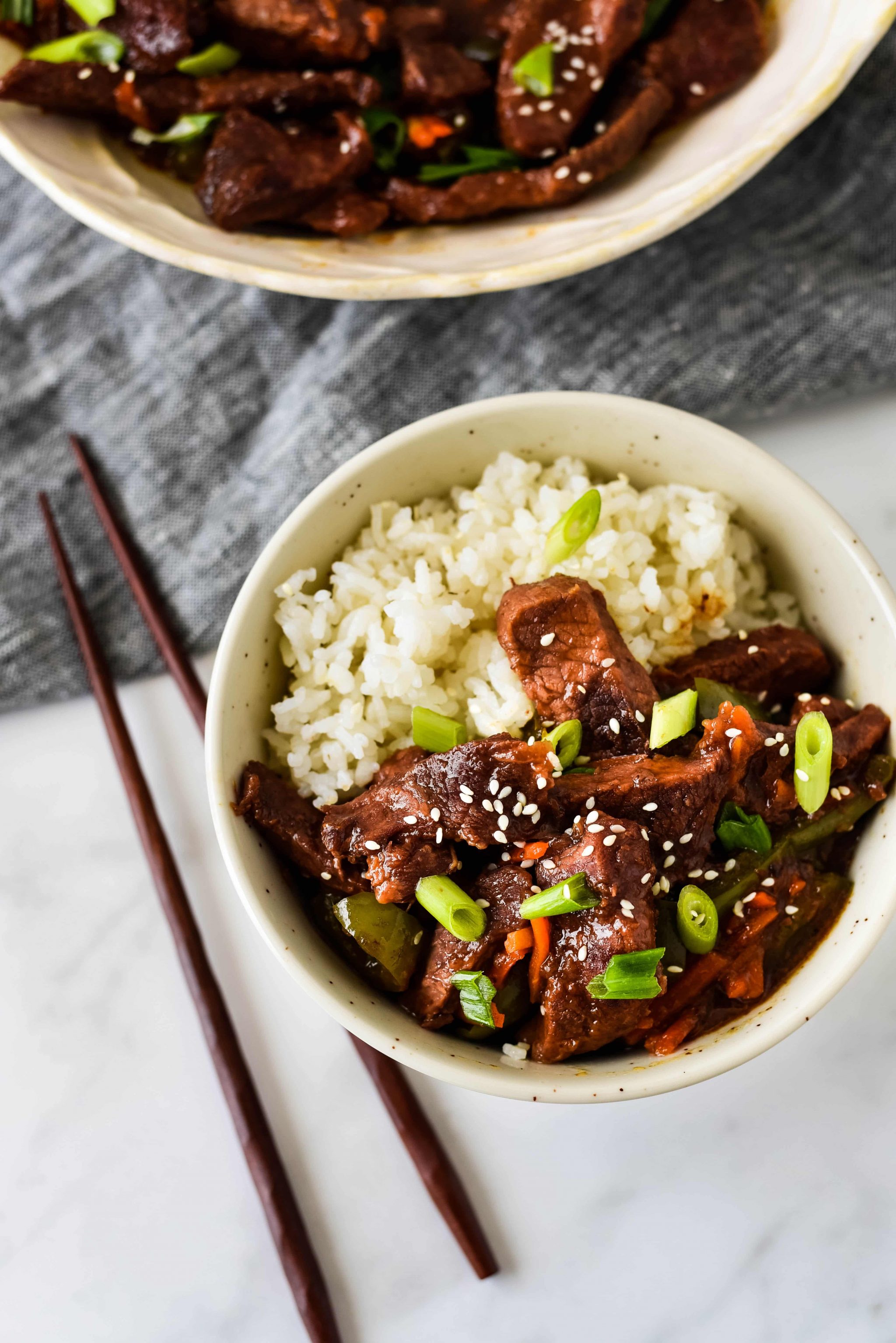 Slow Cooker Mongolian Beef - The Gingered Whisk