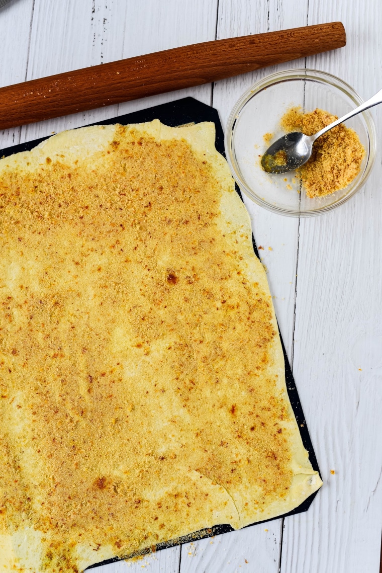 puff pastry with orange sugar