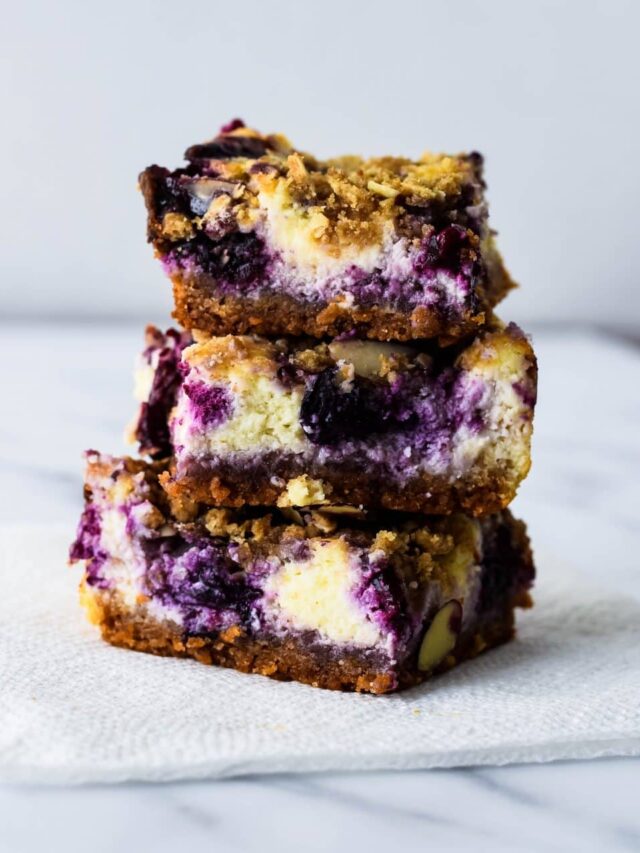 Lavender Blueberry Cheesecake Bars: Easy Spring Dessert!