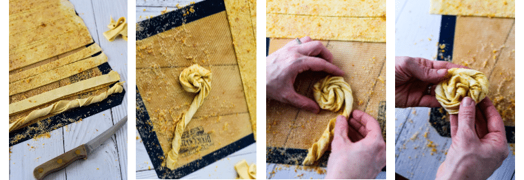 how to roll puff pastry pinwheels