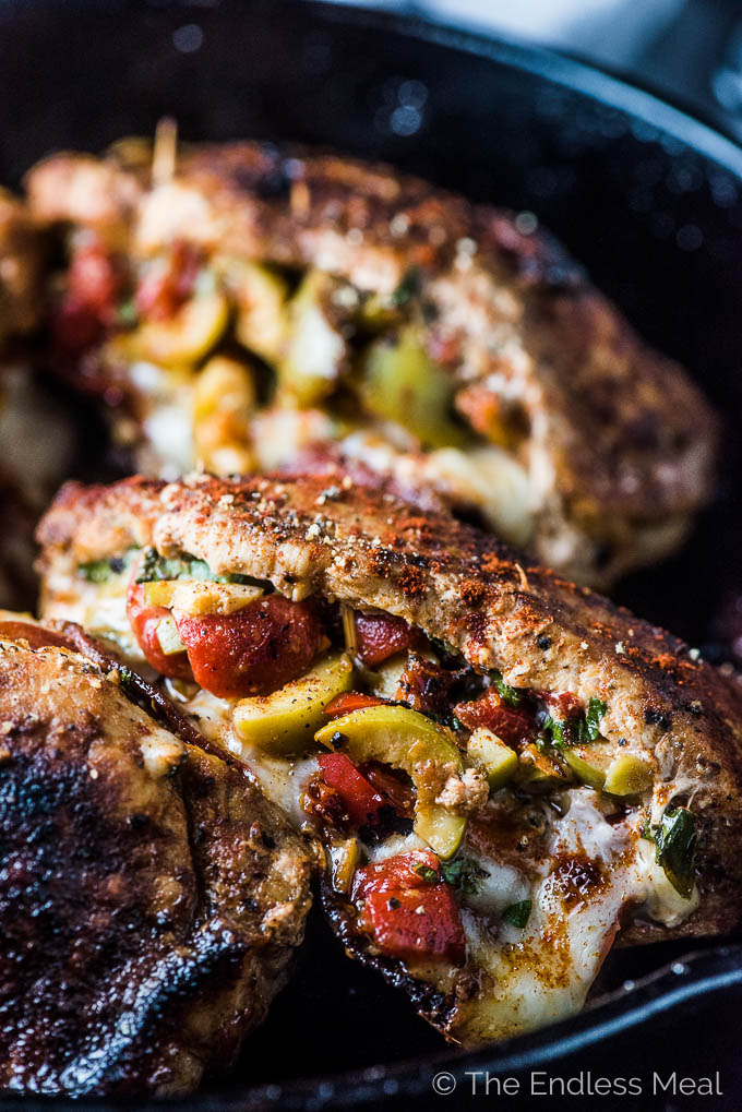 pork chops stuffed with olives