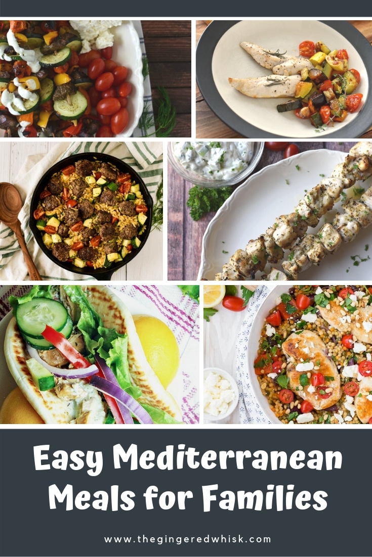 collage of images showing mediterranean meals