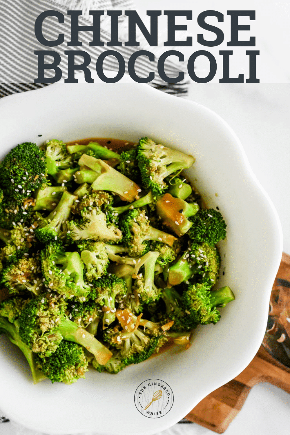 Chinese Broccoli with Garlic Sauce - The Gingered Whisk