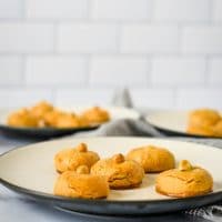 plate with five chinese peanut cookies on