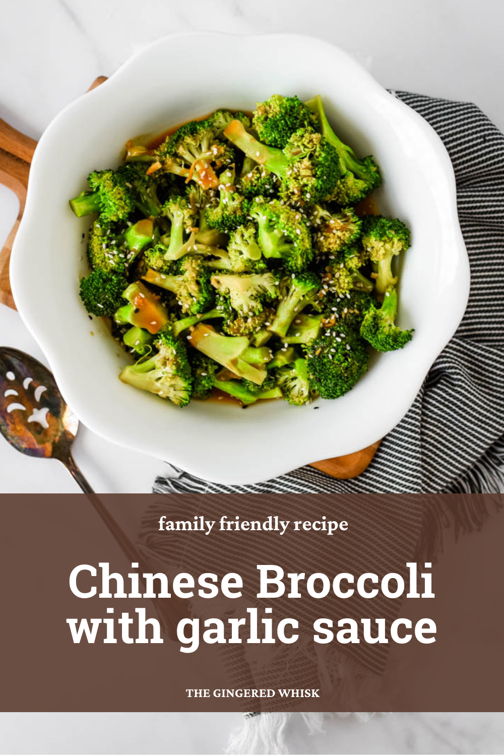 Chinese Broccoli with Garlic Sauce - The Gingered Whisk